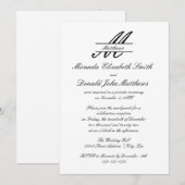 Faire-Part de Mariage Élégant et Simple - Style Fo (Devant / Derrière)