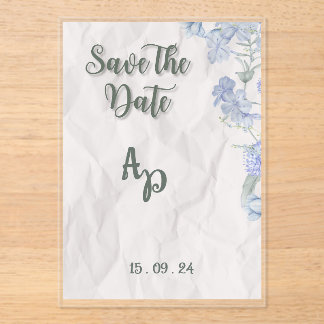 Faire-part de mariage élégant floral modifiable