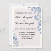 Faire-part de mariage élégant floral modifiable (Dos)