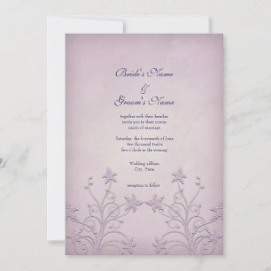 Faire-part de mariage élégant floral Purple Mist