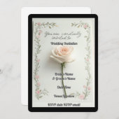 Faire-part de mariage Élégant Floral Romanic Rusti (Devant / Derrière)