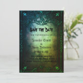 Faire-part de mariage élégant gothique 'save the d (Debout devant)