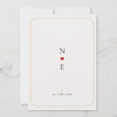 Faire-part de mariage Elegant Heart (Dos)