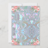 Faire-part de mariage élégant iridescent nacre (Dos)