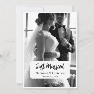 Faire-Part de Mariage Élégant 'Just Married'