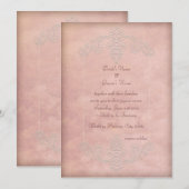 Faire-part de mariage élégant Mauve Rustique (Devant / Derrière)