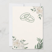 Faire-Part de Mariage Élégant Minimaliste (Dos)