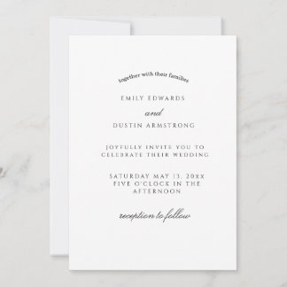 Faire-part de mariage élégant minimaliste boho