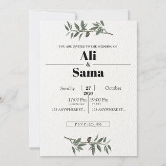 Faire-part de mariage élégant minimaliste | Modern