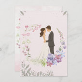 Faire-part de mariage élégant moderne (Devant / Derrière)