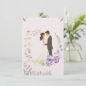 Faire-part de mariage élégant moderne (Debout devant)