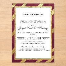 Faire-part de mariage élégant moderne couleur or d