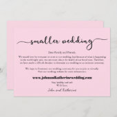 Faire-part de mariage élégant moderne rose plus pe (Devant / Derrière)