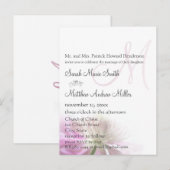 Faire-part de mariage élégant monogramme Clématite (Devant / Derrière)