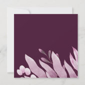 Faire-part de mariage élégant Monogramme feuilles  (Dos)