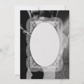 Faire-part de mariage élégant noir et blanc (Dos)