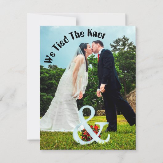 Faire-Part de Mariage Élégant Nous Nous Sommes Uni (Devant)