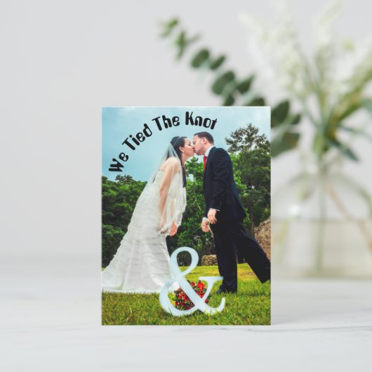 Faire-Part de Mariage Élégant Nous Nous Sommes Uni (Debout devant)