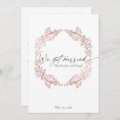 Faire-part de mariage élégant 'Nous sommes mariés' (Devant / Derrière)