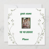 Faire-part de mariage élégant personnalisé (Devant)