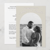 Faire-part de mariage élégant personnalisé avec ph (Devant / Derrière)