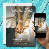 Faire-part de mariage élégant photo de save the da