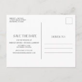 Faire-Part de Mariage Élégant Photo Moderne (Dos)