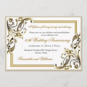 Faire-part de mariage élégant pour anniversaire de