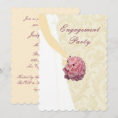 Faire-part de mariage élégant pour une soirée de f (Devant / Derrière)