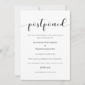 Faire-part de mariage élégant reporté (Devant)