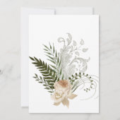 Faire-part de mariage Elégant Roses d'Ivoire (Dos)