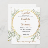 Faire-part de mariage | Élégant | RSVP | Handfasti (Devant / Derrière)