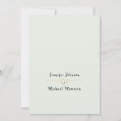 Faire-part de mariage élégant rustique à feuillage (Dos)