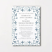 Faire-part de mariage élégant sarcelle prospère
