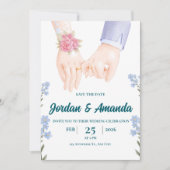 Faire-part de mariage élégant "Save the Date" (Devant)