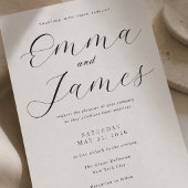 Faire-part de mariage élégant script + serif édita
