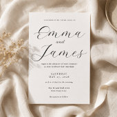 Faire-part de mariage élégant script + serif édita