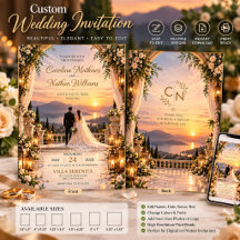 Faire-part de mariage Elegant Sunset | Romantique