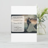Faire-Part de Mariage Élégant sur Mesure (Debout devant)