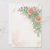 Faire-part de mariage élégant Tulipe Verte (Dos)