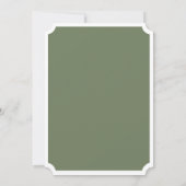 Faire-part de mariage élégant vert sauge monogramm (Dos)