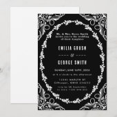 Faire-Part de Mariage Élégant Vintage (Devant / Derrière)