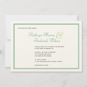 Faire-part de mariage élégante et verte