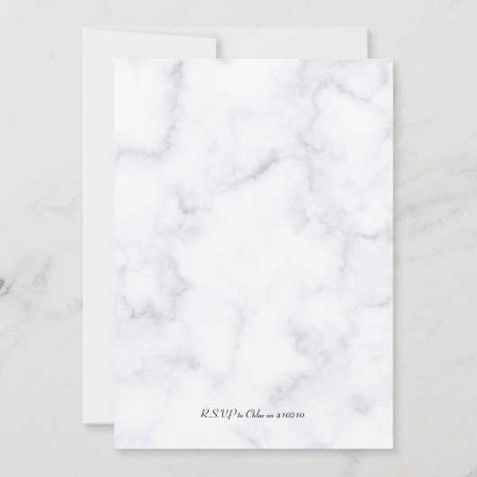 Faire-part de mariage Élégante Félicité Florale (Dos)