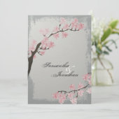 Faire-part de mariage - Élégante floraison de ceri (Debout devant)