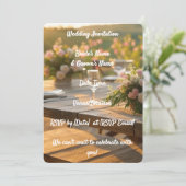 Faire-part de mariage Élégante Flore Rustique (Debout devant)