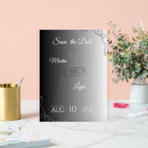 Faire-part de mariage Élégante Mariée & Marié Mo