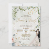Faire-part de mariage Élégante Verdure | Flore Mod (Devant)