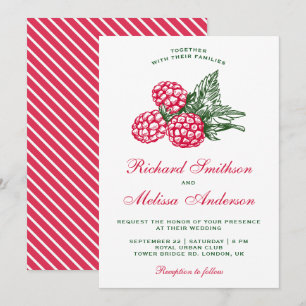 Faire-part de mariage Elégantes framboises sucrées