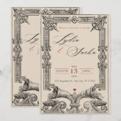 Faire-part de mariage élégants (Collection A6) (Devant / Derrière)